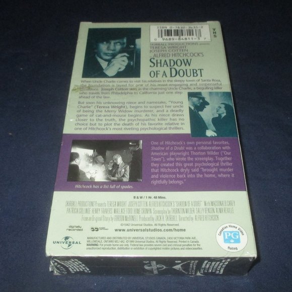 Shadow of a Doubt (VHS, 1999 unopened / new with watermark) - Picture 5 of 5